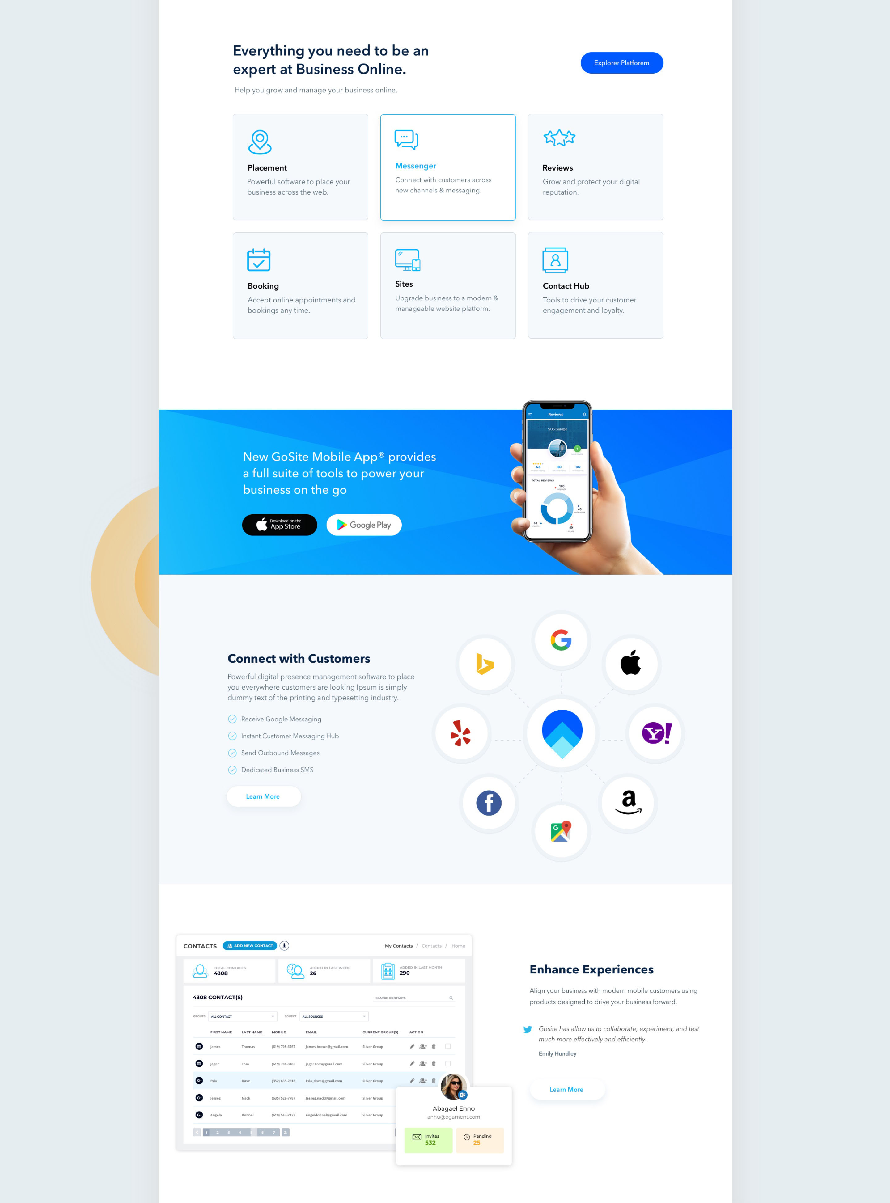 Gosite Homepage design ui 02 by 11thagency