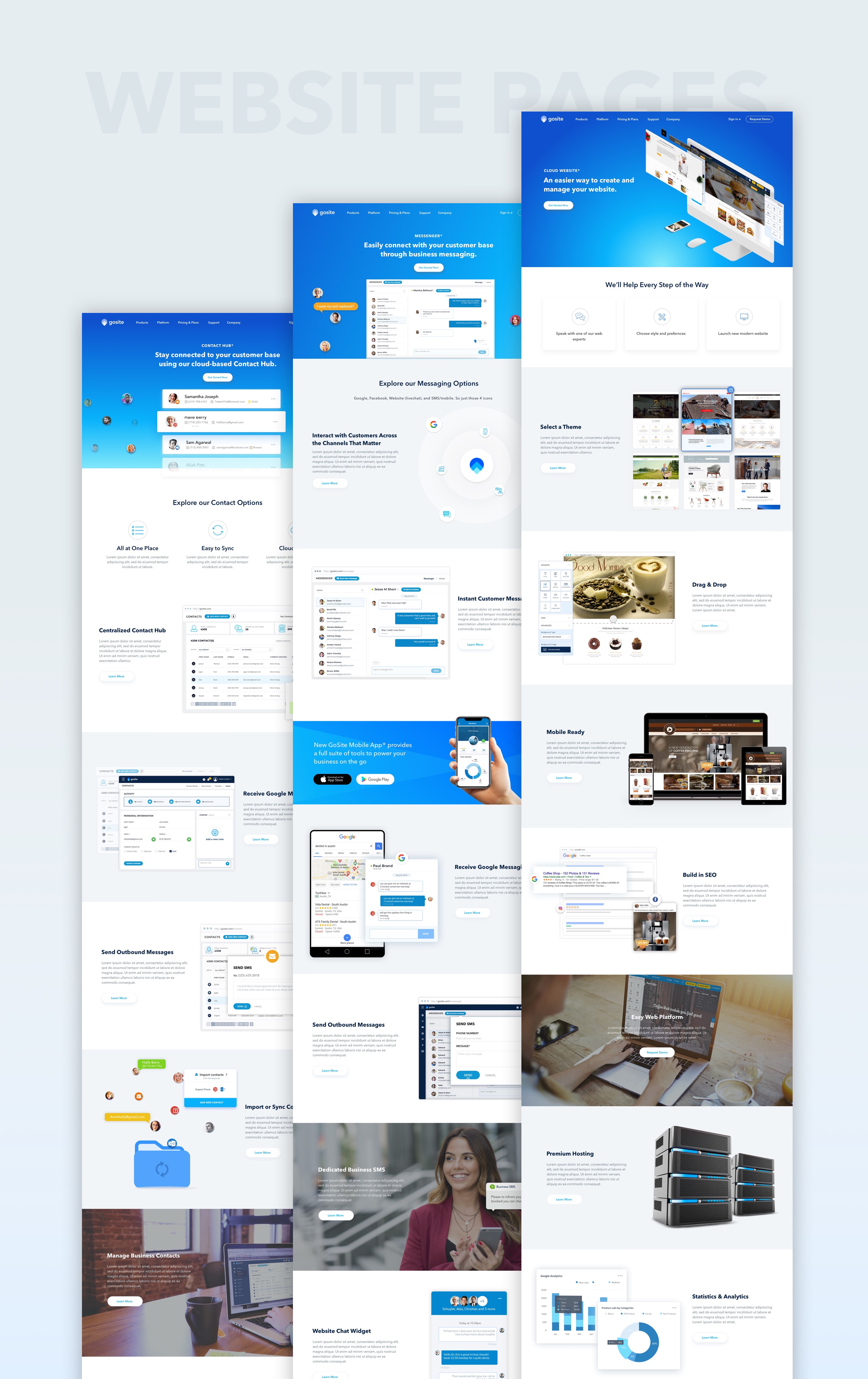 Gosite website pages design ui 01 by 11thagency