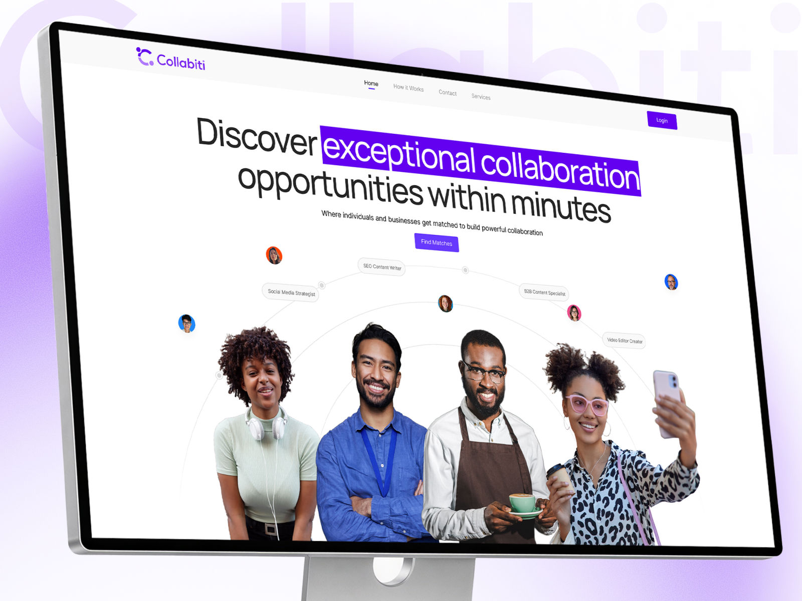 Collabiti Website Design | People-First Landing Page for Freelancer Matchmaking Platform