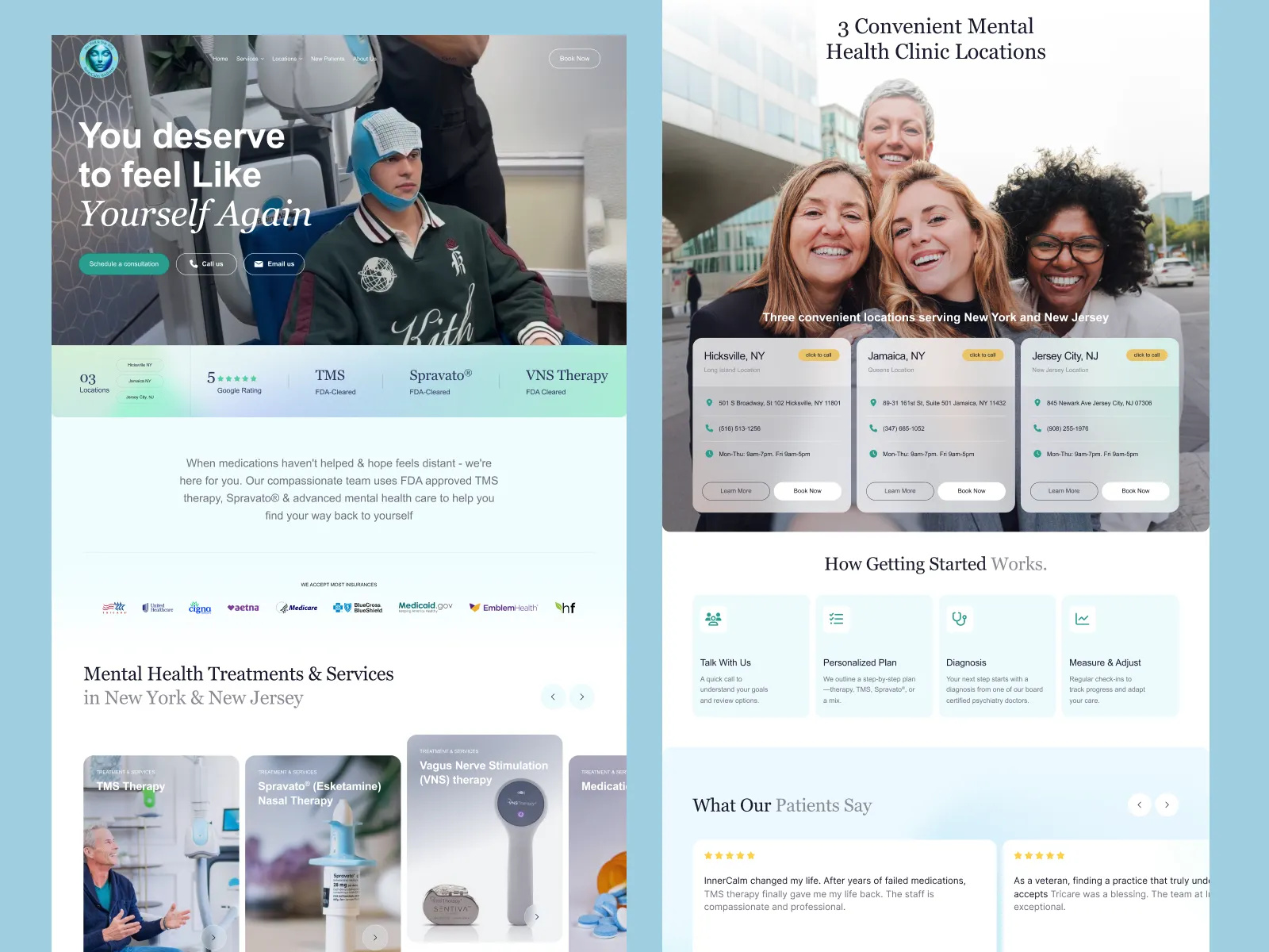 Inner Calm Wellness Website Design | Compassionate, Trust-Driven Site for Mental Health Clinic